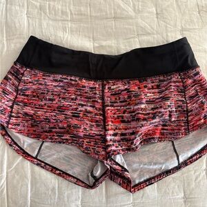 Lululemon Athletica Black and Colorful Patterned Shorts